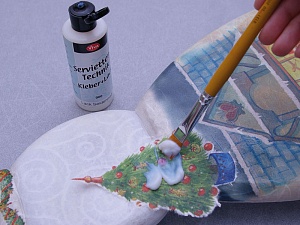 Мастер-класс по декорированию Снеговика в смешанной технике (декупаж, тиллинг)