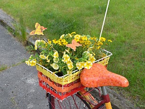 Велосипед с цветами от www.kreativurlaub-rieth.de
