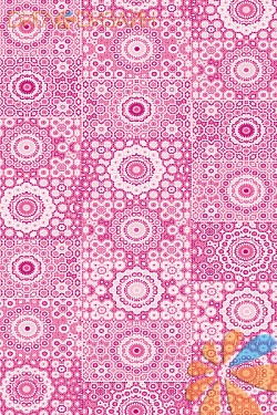 Цветочки из точек розовые, фото 1
