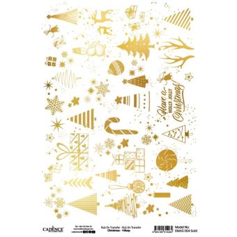 Трансфер натирка GOLD XMAS-004 30х4...